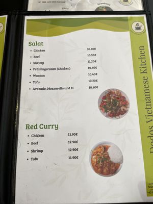 Menu 4  at Dodo's Vietnamese Kitchen in Salzburg