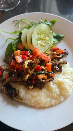 Shwarma with grits at Ciao Baci in Little Rock