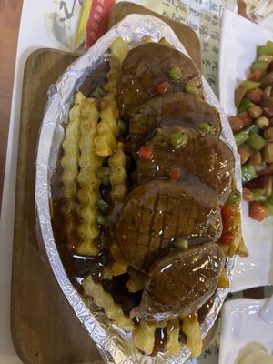 Vegan pepper steak  at Shuiying Sky Su Restaurant - 水映天空素餐厅 in Chengdu