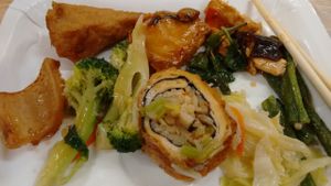 The mock chicken leg is really tasteful (: at RuLai - Buddha Vegetarian Paradise in Taipei