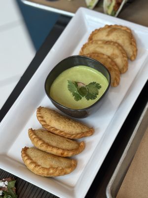 Mushroom empanadas   at Taco Pegaso in Austin