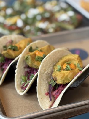 Avocado tacos  at Taco Pegaso in Austin
