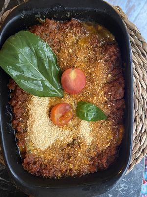 Lasagna at Bubita Bar in Barcelona