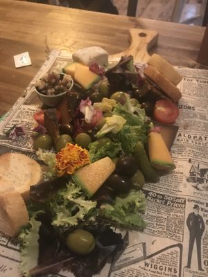 Cheese platter at Bubita Bar in Barcelona