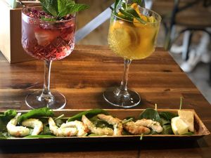 Vegan seafood and sangrias  at Bubita Bar in Barcelona