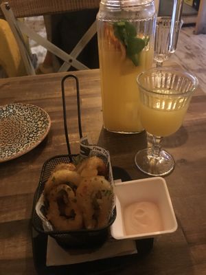 Calamari + Sangria at Bubita Bar in Barcelona