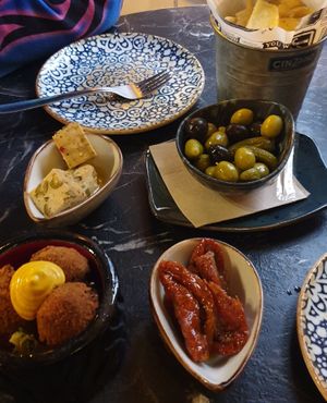Various tapas at Bubita Bar in Barcelona