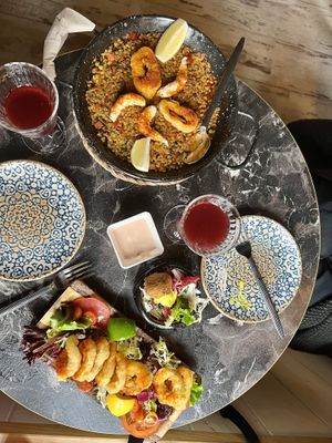 Whole meal  at Bubita Bar in Barcelona