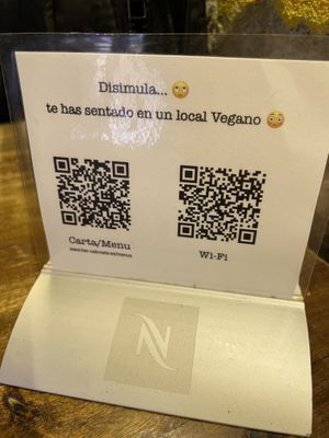 Menu  at Bubita Bar in Barcelona