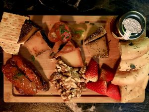 The beautiful cheese platter at Bubita Bar in Barcelona