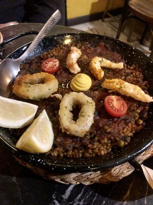 Paella - fab!  at Bubita Bar in Barcelona
