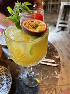 Non-alcoholic sangria with passion fruit  at Bubita Bar in Barcelona