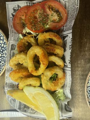 Calamari   at Bubita Bar in Barcelona