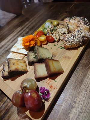 Vegan cheese board at Bubita Bar in Barcelona