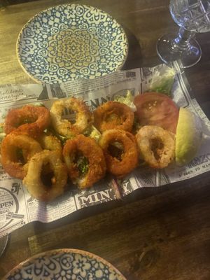 Calamari   at Bubita Bar in Barcelona