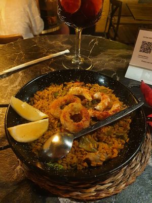 Paella marine at Bubita Bar in Barcelona