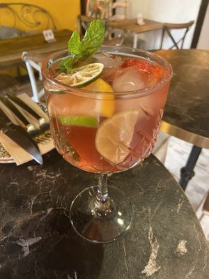 Glass of sangria   at Bubita Bar in Barcelona