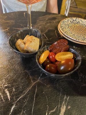 Tofu & tomatoes   at Bubita Bar in Barcelona