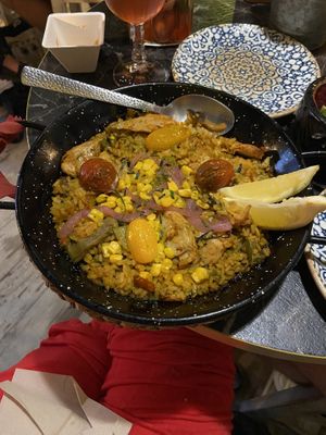 Chicken paella   at Bubita Bar in Barcelona