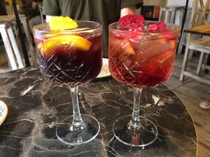 Jessica (left), Cleopatra (right)  at Bubita Bar in Barcelona