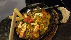 Paella "frutti di mare" #Veganuary at Bubita Bar in Barcelona