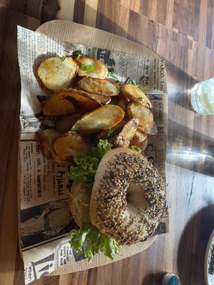 Chicken bagel  at Bubita Bar in Barcelona