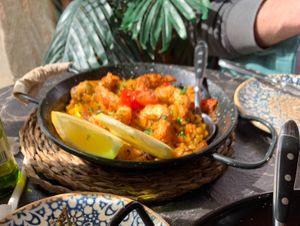 Paella marisca  at Bubita Bar in Barcelona