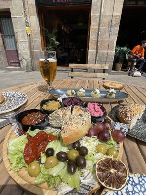 Terrace hummus  at Bubita Bar in Barcelona