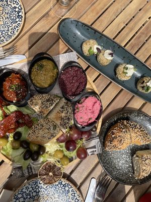 Hummus n crockets  at Bubita Bar in Barcelona