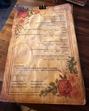 Sangria Menu  at Bubita Bar in Barcelona