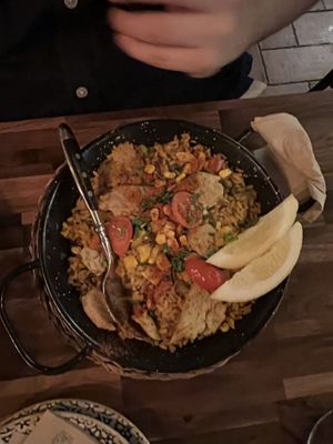 VEGALENCIANA PAELLA  at Bubita Bar in Barcelona
