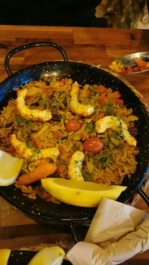 Seafood paella at Bubita Bar in Barcelona