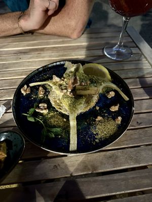 marinated artichoke hearts  at Bubita Bar in Barcelona