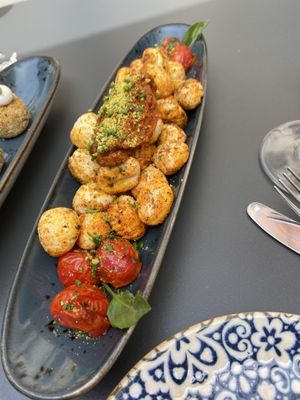 Fried gnocchi   at Bubita Bar in Barcelona