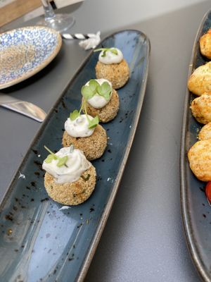 Mushroom croquettes  at Bubita Bar in Barcelona