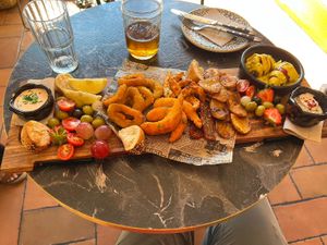 Vegan seafood tapas selection  at Bubita Bar in Barcelona