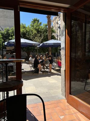 View from my seat  at Bubita Bar in Barcelona