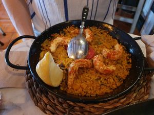 Paella with "Seafruit" at Bubita Bar in Barcelona