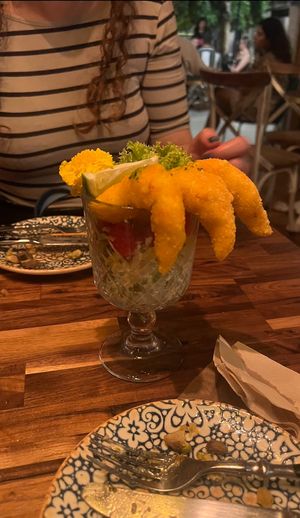 My non-vegan friend was amazed by these faux prawns  at Bubita Bar in Barcelona