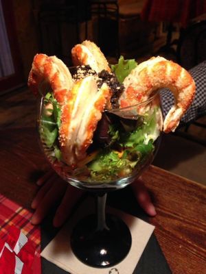 Vegan prawns at Bubita Bar in Barcelona