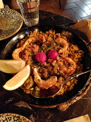 Seafood paella at Bubita Bar in Barcelona