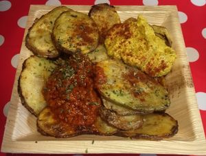 Delicious taste - the romesco sauce is delcious !  at Bubita Bar in Barcelona