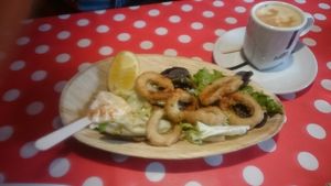 calamari  at Bubita Bar in Barcelona