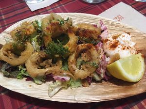 vegan calamares!  at Bubita Bar in Barcelona