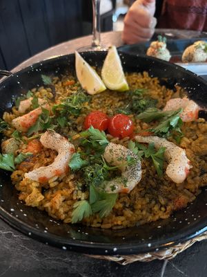 Vegan paella  at Bubita Bar in Barcelona