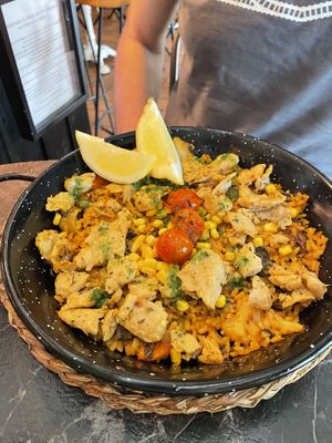 Valencian-style paella  at Bubita Bar in Barcelona