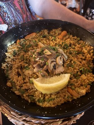 Mushroom paella   at Bubita Bar in Barcelona