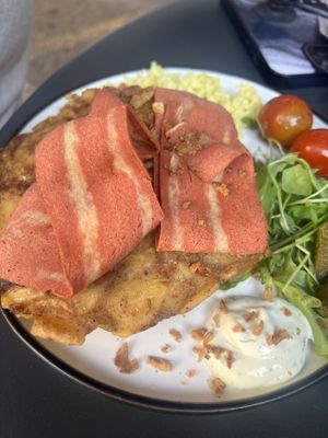 Bacon omelette  at Bubita Bar in Barcelona