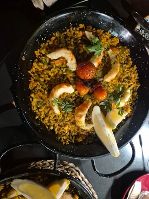 Seafood paella at Bubita Bar in Barcelona