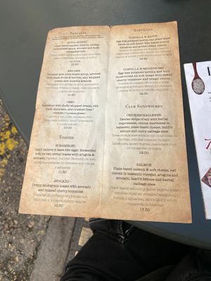 Menu at Bubita Bar in Barcelona